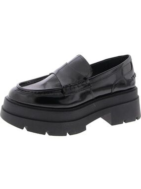 Steve Madden Black Patent Platform Gaven Loafers